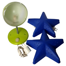 Lot Lampe IKEA SKOJIG Verte SMILA STJARNA Etoile bleu Chambre Enfant Bureau Mur 