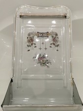 Porte Support À Ustensiles De Cuisine Vintage Tôle Émaillée Décor Fleurs