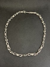 Collier ras du cou vintage graines de café et noeud Ref E335