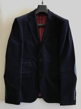 Bruce Field - Veste en velours Jim avec coudières - Taille 48 - Bleu marine