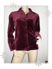 D - Chemise Sur Chemise en Velours Violet Sonia Rykiel Enfant Taille 16 ans