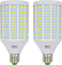 Mengs® - Lot de 2 ampoules LED E27 25 W blanc froid, 6500 K, 85-265 V CA,... 
