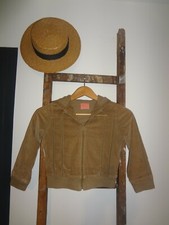 IL ETAIT UNE FEE 8ANS GILET VESTE CAPUCHE KAKI SWEAT PULL BLOUSON HAUT MANTEAU +