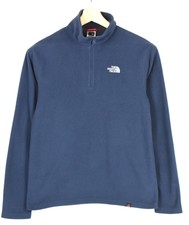 The North Face Polartec Sweat Homme Petit Polaire Pull Col Montant Bleu