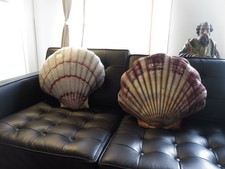 Paire de coussins Coquille St Jacques design 50x47cm 