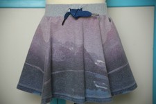 8 ans JUPE jersey  CATIMINI   gris irisé avec motif fondu paysage de montagne