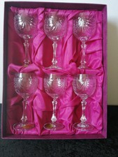 Coffret de 6 verres à vin en cristal de Lorraine