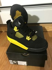AIR JORDAN 4 RETRO Size 5.5 | THUNDER 2012 RELEASE black yellow