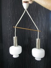 Lustre Style BOOMERANG-Design Suspension Opaline scandinave-Vintage années 60