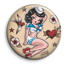 Badge Epingle 38mm Button Pin - Sexy Susie militaire retro vintage armée oiseau