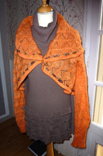 pull gilet tricot liseuse en kid mohair t 40 42 44 Lorella Braglia luxe