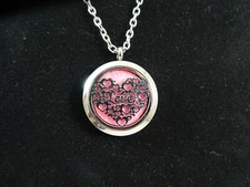 Essential Oil Diffuser Locket Necklace Love Heart Your Braver Stronger