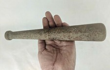 Vintage Ancien Lourd Handmade Fer Pilon, Riche Patine Inde S8