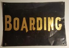 ANTIQUE GOLD LETTERS OLD FONT BOARDING SIGN INTERIOR DECORATE BLACK WALL ART MA