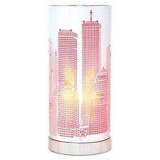 Lampe Touch new york Rose  cylindrique Métal Tactile 3 Intensités Déco Design