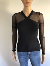 pull noir avec manches transparentes Morgan taille S TBE