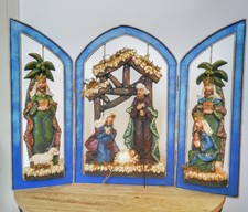 Objet Décoration Religieux Scènes 3 Tableaux