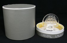 Lalique baguier bateau/caravelle, cristal, état neuf, signé, boite d'origine.