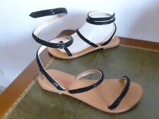 AUTHENTIQUES SANDALES SPARTIATES NOIRES " LES TROPEZIENNES "  T. 39 ETAT NEUF