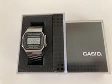 ⌚ Montre Homme Casio Digitale A168WE Bracelet en Acier Inoxydable 