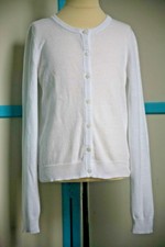 10 ANS  CARDIGAN tricot fine jauge Fille // MARESE // blanc, coton , 
