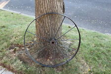Antique Wagon Wheel Tractor Automobile #2 12 Spokes 32 Inches Tall Farm Decor