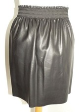 jupe T36/38 courte en faux cuir noire droite zara taille élastique 440/