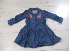 Robe en jean à fleurs rouges taille 24 mois orchestra