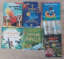 LOT 6 LIVRES ? OURS BRUN PERE CASTOR JAMIE TENTACULES CLARINETTE 2 VERRE DISNEY