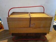 Travailleuse en bois de table Annee 60