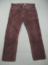 Levis 514 Velours Pantalon Taille Hommes 34x32 Coupe Standard Jambe Droite Rouge