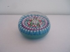 boule sulfure presse papier millefiori signé perthshire