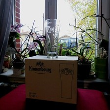 6 verres à bière Kronenbourg 25 cl avec boite d origine