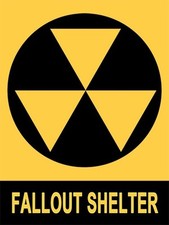 Fallout Shelter Sign - Nuclear Fallout Metal Sign 9x12" Aluminum Door Sign