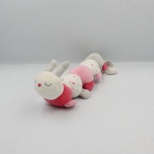 Doudou chenille rose blanc gris pois OBAIBI - Insecte Classique