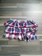 Mini jupe à carreaux violets 8 ans 