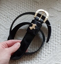 Ceinture Vintage Cuir Noir Chipie