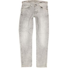 G-Star 3301  Homme Gris Tapered Regular Stretch Jeans W32 L34 (64096)