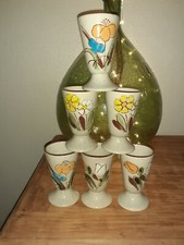 6 Mazagrans en grès FLORALE