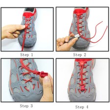 1 Paire de Lacets Élastiques Colorés Chaussures avec Fermeture Clips pour Enfant