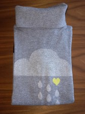 Okaidi Très joli pull col roulé motif jacquard gris chiné - Très bon état