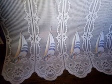 Paire de rideaux prêts à poser décor bateau 119 x 73