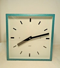 Horloge Lambert - Tôle Bleue - Industriel - Vintage - Décoration - Design - 20th