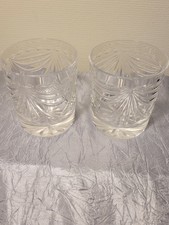 2 verres  à whisky model "Gérard" cristal artisanat de Lorraine.