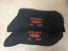 C3T1 2 ancienne paire chaussettes VERNON homme  NYLON mousse 48/49 neuves