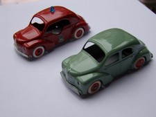  Dinky toys , CIJ 1/43 , lot 2 miniatures 4cv .Renault.