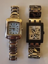 Deux montres femmes Casio Sheen & Swatch Swiss ne fonctionnent pas pour pièces 