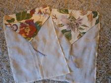 Lot de 2 paires de rideaux store pointe  -  tissu botanique