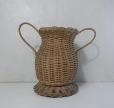 vase en rotin Vintage 