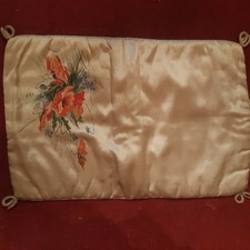 HOUSSE  SOIE NATURELLE PEINTE A LA MAIN 